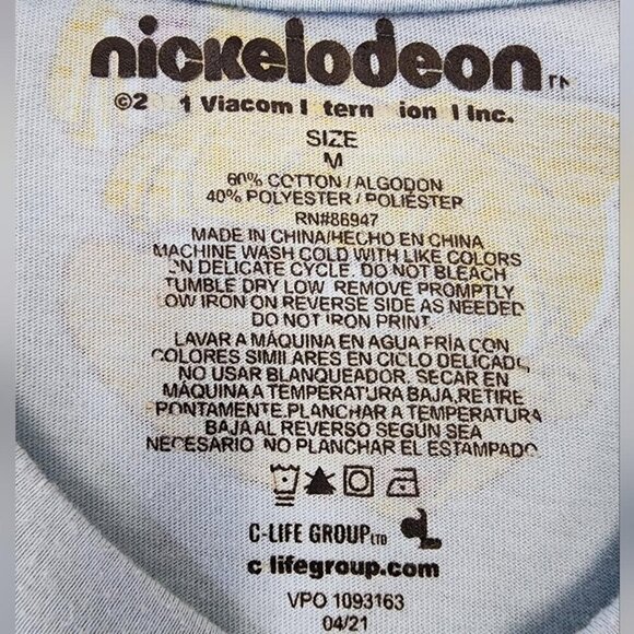Nickelodeon Rugrats Men's Light Blue Graphic T-Shirt, Size Medium - Picture 2 of 8
